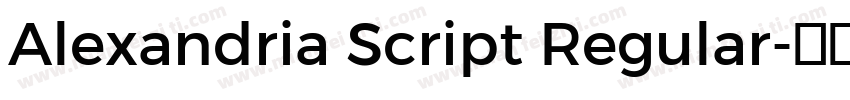 Alexandria Script Regular字体转换